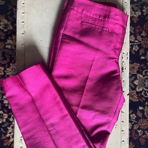NWT Talbots Magenta Straight Leg Crop Pants — Size 4 Misses